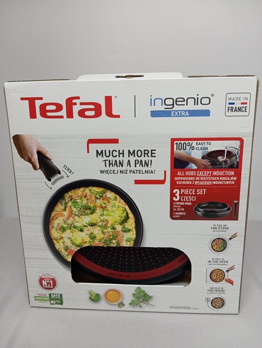 Zestaw komplet patelni z odpinaną rączką Tefal