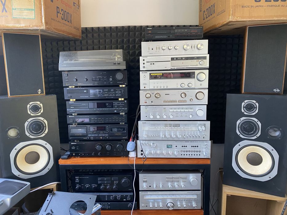 Kolekcja audio po serwisie z gwarancją, caly zestaw