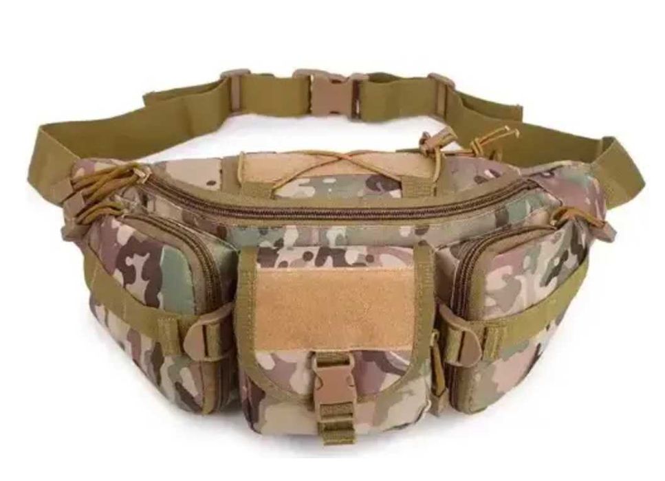 Тактическая поясная сумка мультикам 6л армейская сумка бананка военная