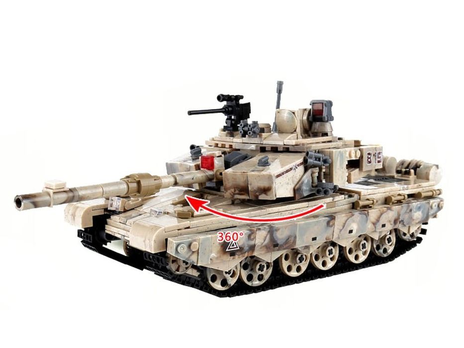 Klocki czołg 99 + wieża kontrolna 1340ele ZA3472