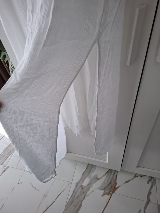 Biała sukienka boho,ażurowa 38/40