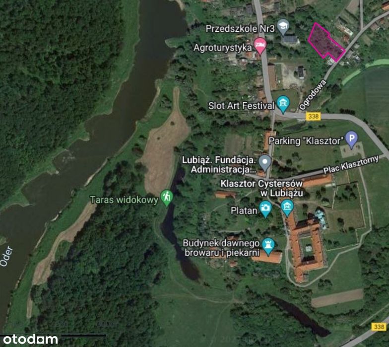 Działka 850 m² w Lubiążu, blisko Klasztoru Cystersów