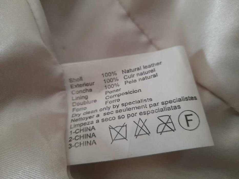 Casaco e calça em pele natural