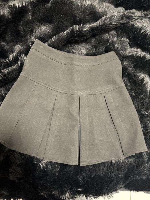 мини юбка в складку черная