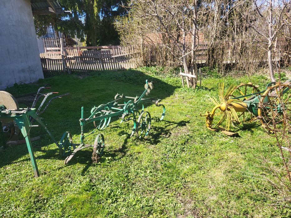 Maszyny konne, pługi, kopaczka ostrzałka buraczarki, radlo, konne