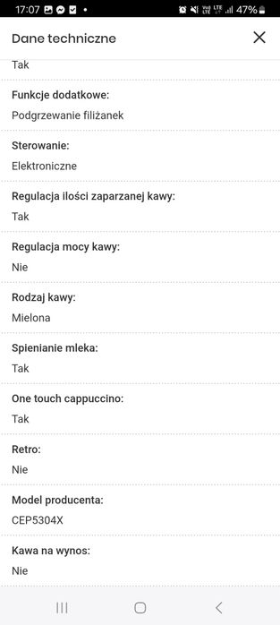 Ekspres kolbowy Beko Caffeexperto