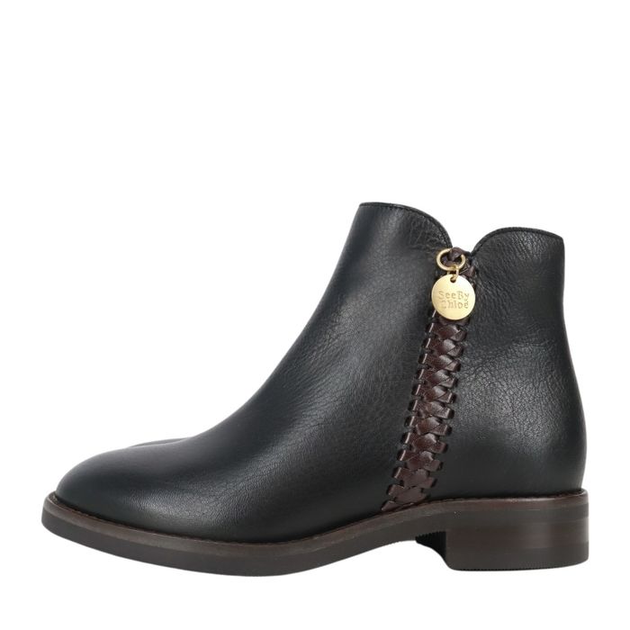 Buty damskie Chloé, botki, rozmiar 35, czarne, skórzane, botki za kostkę SCH3553