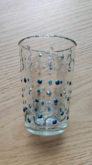 Copo decorativo, pintado à mão