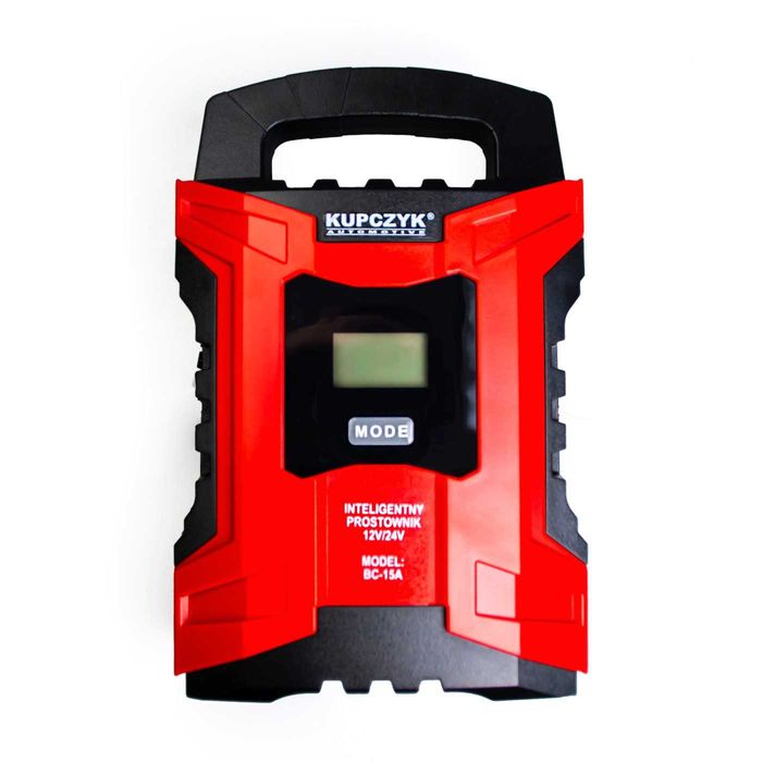 Prostownik mikroprocesorowy do akumulatora 12V 24V BC-15A Kupczyk