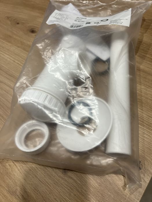 Oltens Harkan syfon do umywalki butelkowy biały