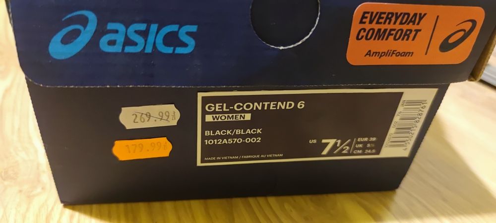 Buty sportowe czArne siatkowe Asics rozm 39 wkładka 24,5 cm