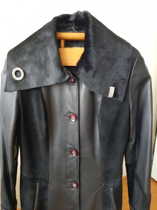 Плащ із натуральної шкіри