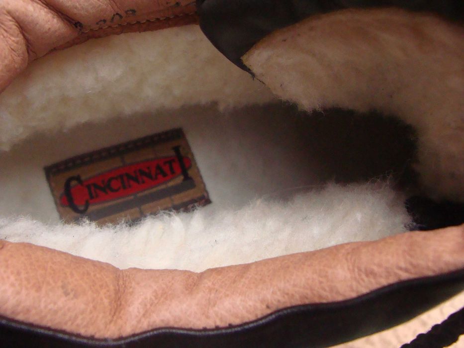 46/29.5 см Cincinnati ботинки черные кожаные зимние меховые