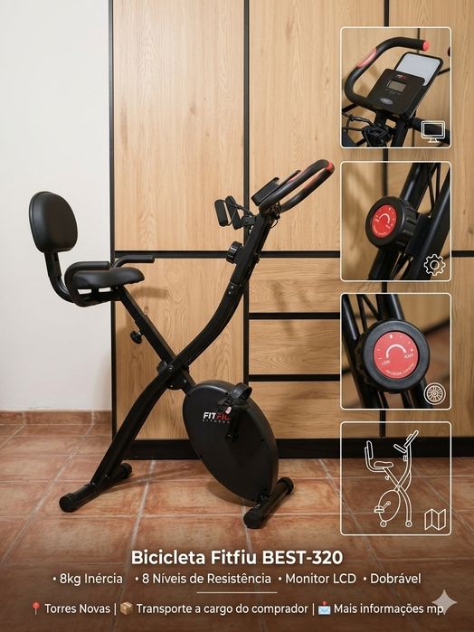 Bicicleta de exercício dobrável (8 kg)