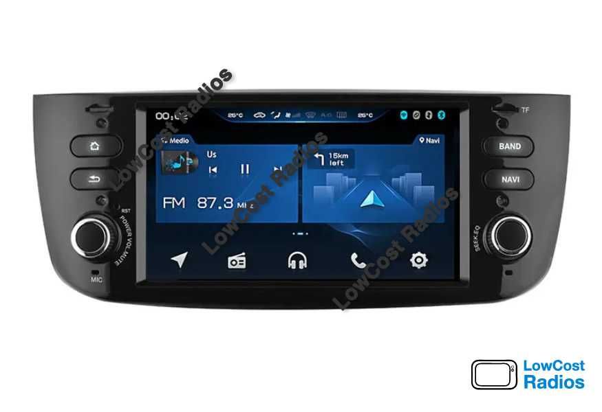 Auto Rádio 9' FIAT PUNTO E LINEA 2005 a 2015 | GPS ANDROID 15 BT USB | CARPLAY • ANDROID AUTO