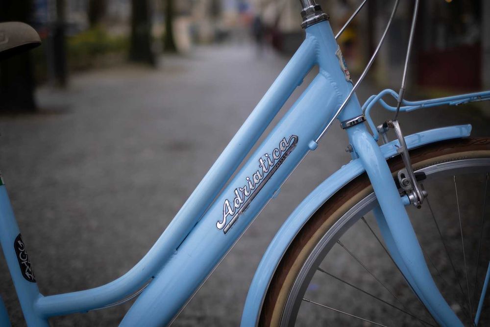 Bicicleta Cidade Pasteleira Adriatica City Retro Azul