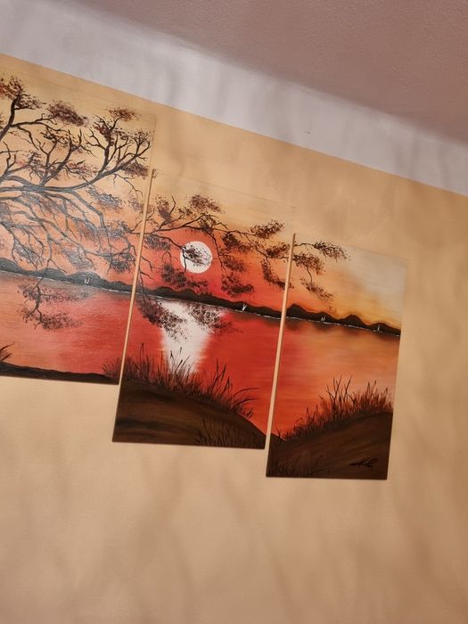 Obraz 5x malowany recznie