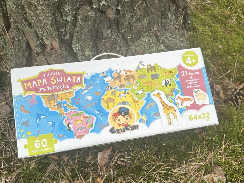 Czuczu puzzle mapa ŚWIATA ZWIERZĘTA
