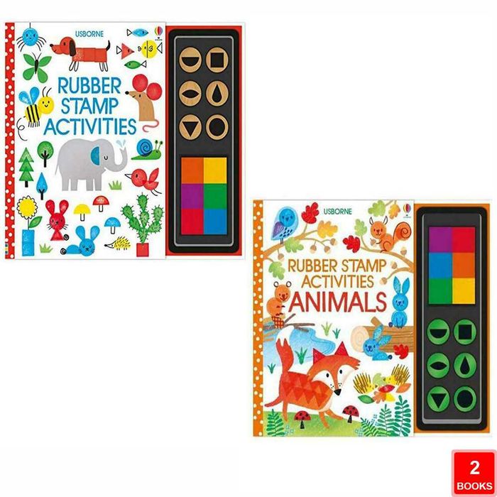 Книга Usborne (англ.): Розмальовки зі штампами: Rubber Stamp для дітей