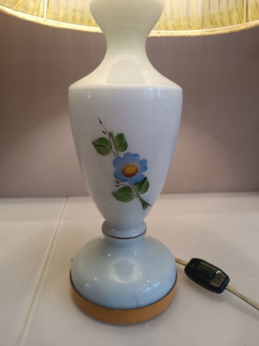 Lampa stołowa szklana Prl retro vintage