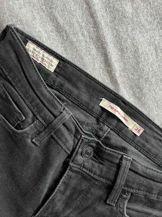Levi's 710 super skinny czarne jeansy