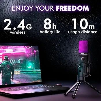 Bezprzewodowy mikrofon do gier KLIM Muse - nowość 2024 + przełącznik k