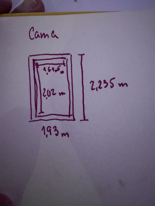 Cama de casal sommier 160 x 200 cm | muita arrumação | 150€