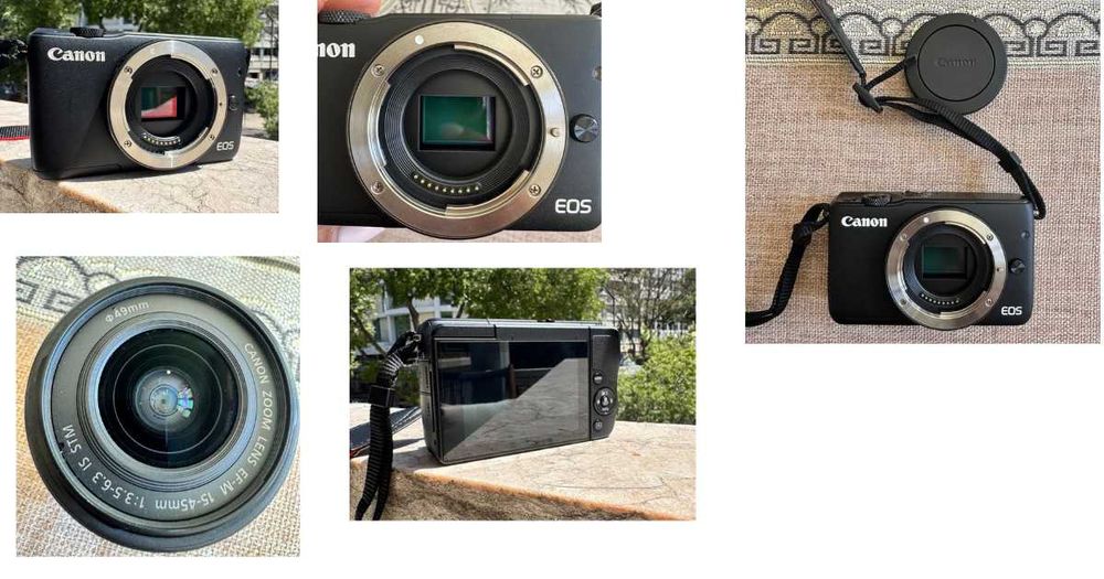 Canon EOS M10 + 15-45mm + 55-200mm + Bolsa + 2 Baterias (COMO NOVO)