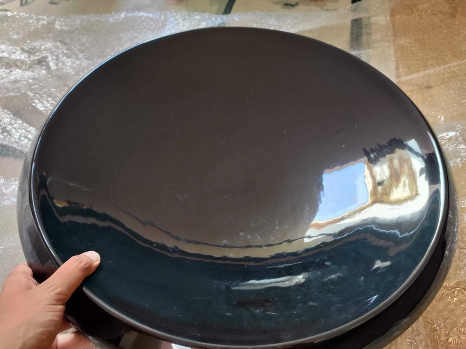 ART DÉCO Prato de Cerâmica Negra estilo Tijela para Centro de Mesa