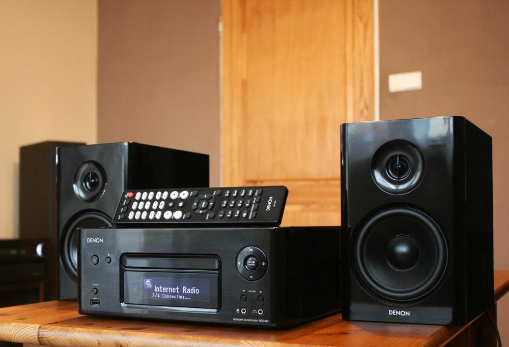 Wieża Denon CEOL amplituner compact disc USB wejście optyczne do TV