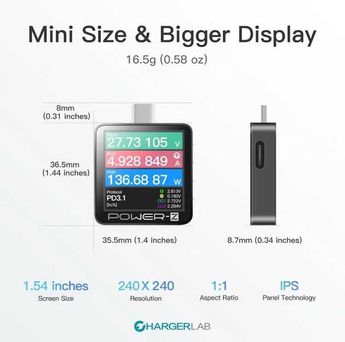 Професійний USB тестер ChargerLAB Power-Z KM003C