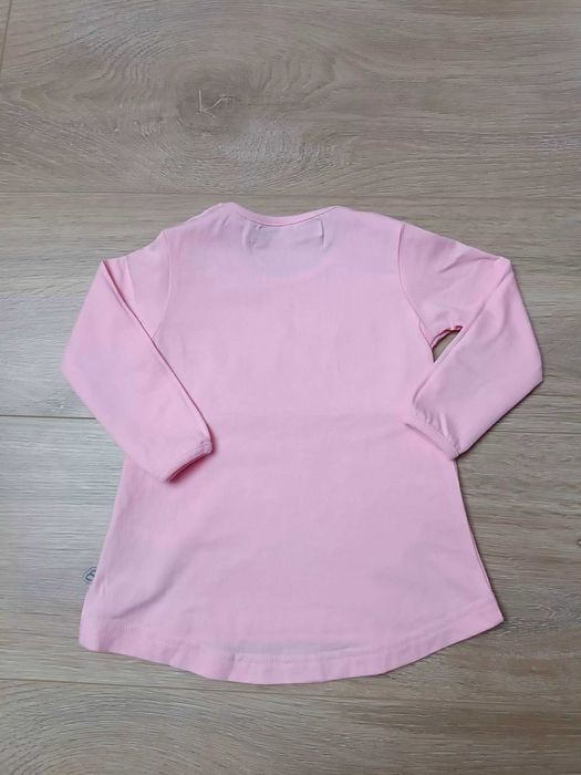 Bluzka koszulka długi rękaw różowa lama na wrotkach 'Minymo' 74