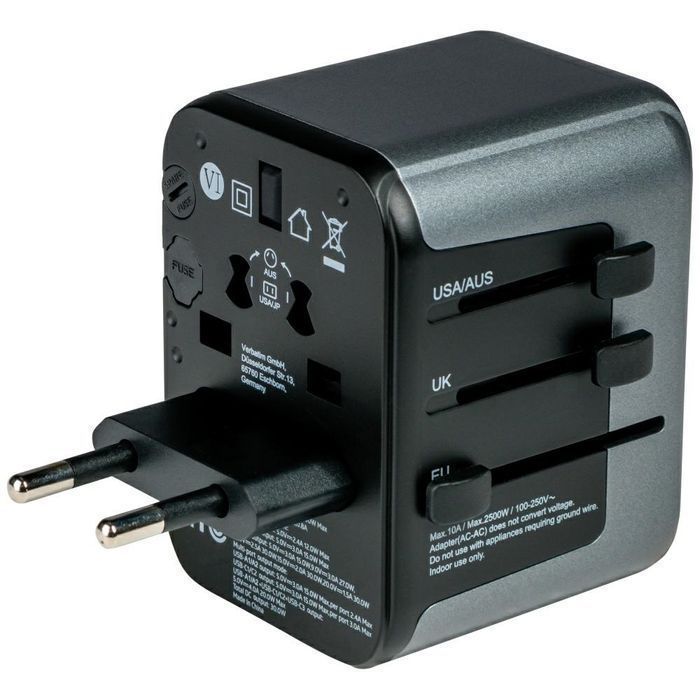 Verbatim Adapter podróżny EU/UK/US2xUSB-A/2xUSB-C PD 30W UTA-03 czarn