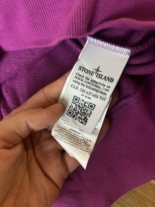 Zip hoodie bluza SI stone island patch patka L fioletowa