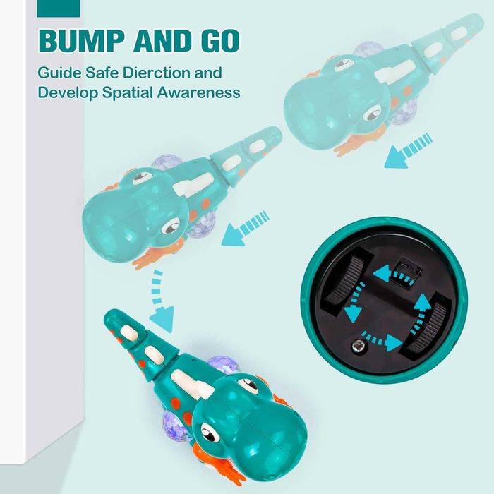 Zabawki muzyczne dla dzieci ruchomy dinozaur świecący P769
