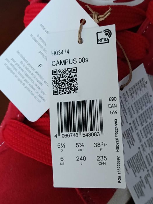 (r 38 2/3) Adidas Campus 00s Better Scarlet Cloud White Białe czerwone