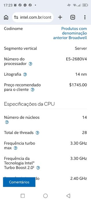Computador gamer / trabalho pesado  com placa gráfica de 8gb
