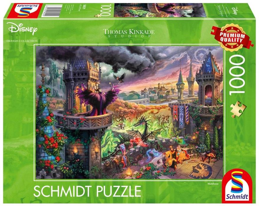 Puzzle 1000 Thomas Kinkade, Czarownica Disney pudełko,277x378 mm