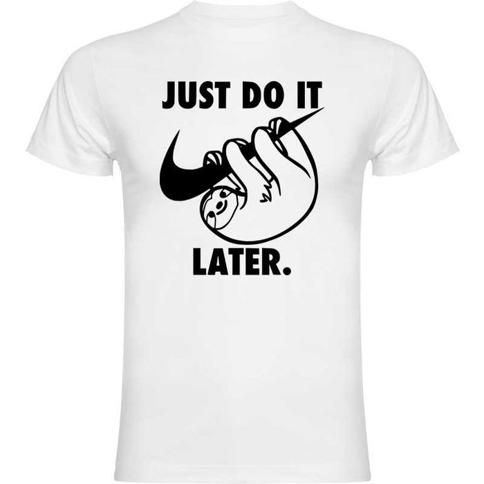 Śmieszna koszulka męska Just Do It Later Rozmiar 4XL