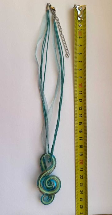 Колье Нота Скрипичный ключ - муранское стекло на  выпускной, свадьбу