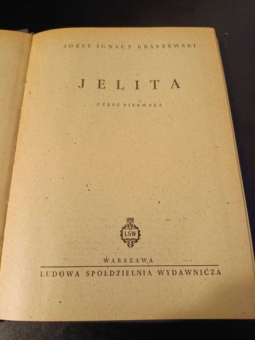 Jelita - Józef Ignacy Kraszewski z 1953 roku