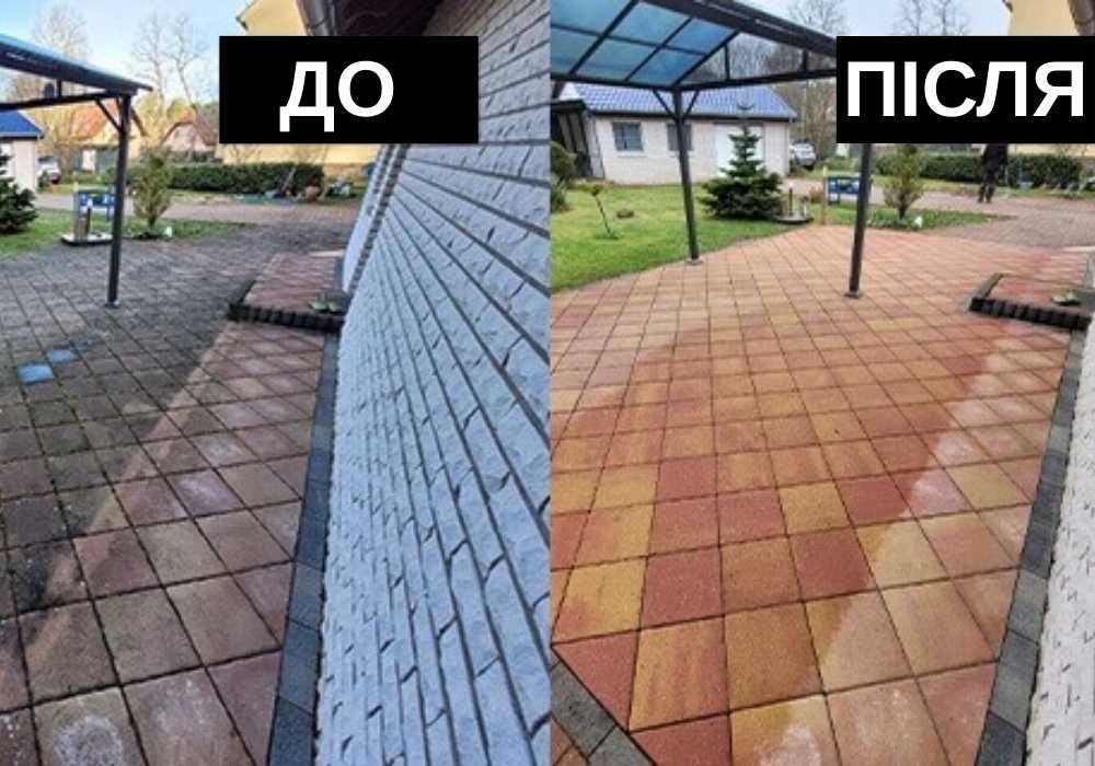 ЗА 1-2 ДНІ Фарбування / Миття даху бляхи фасаду будинку Миття бруківки
