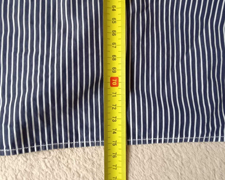 Мужская рубашка с длинным рукавом Ralph Lauren синего цвета ,размер L