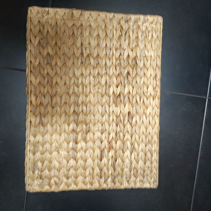 Tabuleiro de talheres em palhinha 35x45xA8cm