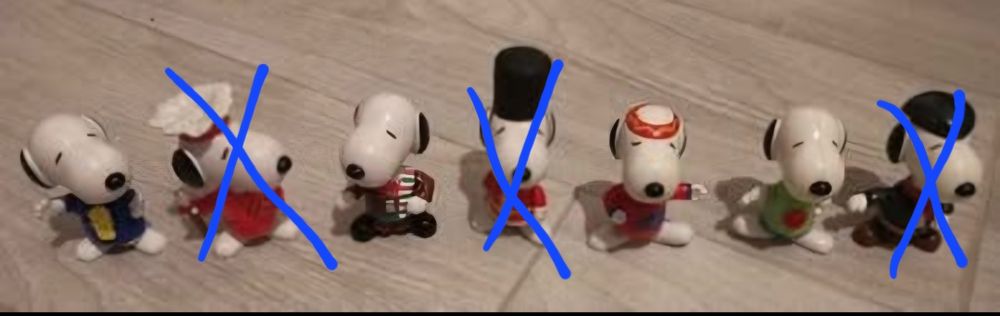 Coleção 4 Bonecos Snoopy