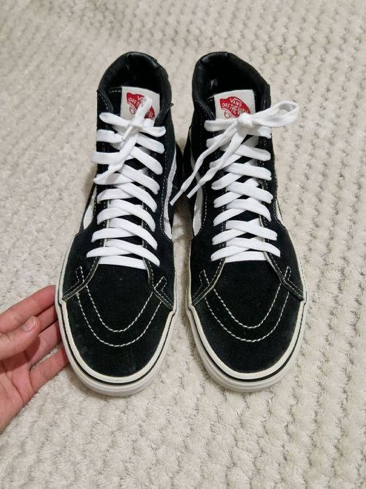Высокие чёрные кеды ванс vans sk8 high 38-39 р 24,5 см