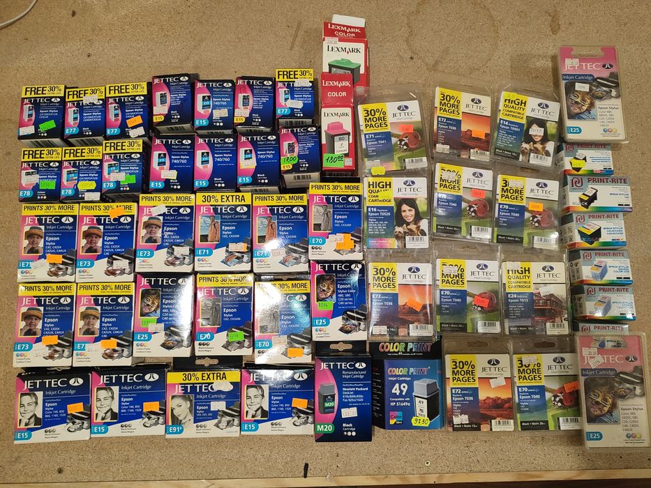 Картриджі одним лотом Epson E14 E15 E16 E25 E70 E71 E72 E73 E77 E78