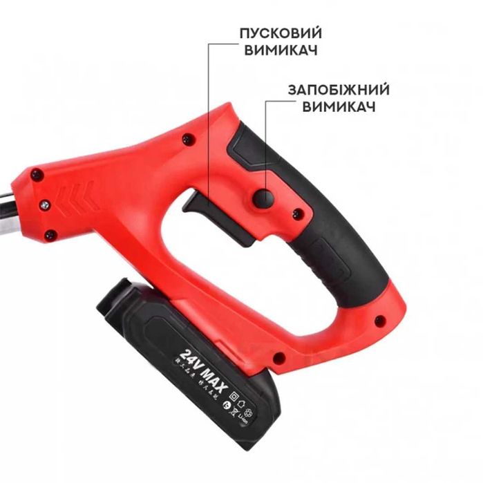 Портативная электрическая газонокосилка триммер на колесах