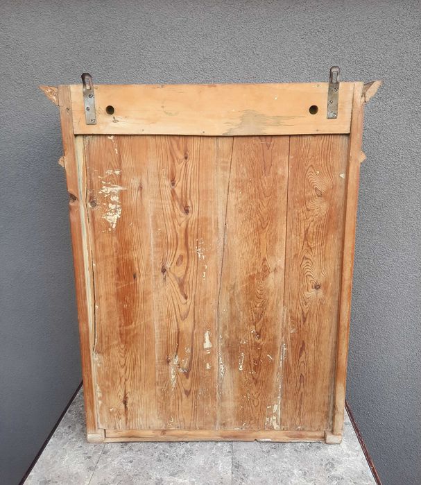 Stara szafka wisząca apteczka zielone gięte szkło D032