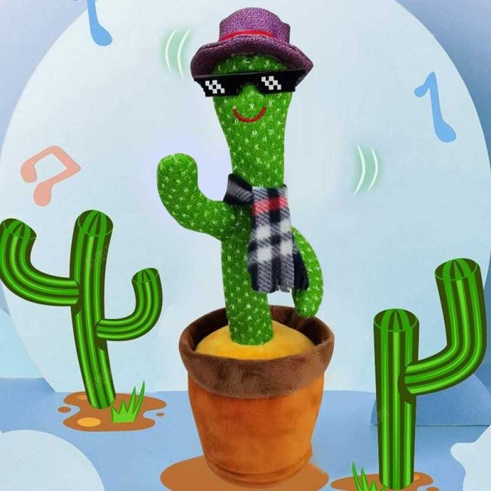 Танцующий и поющий кактус в очках и шляпе мамкин хулиган, есть опт